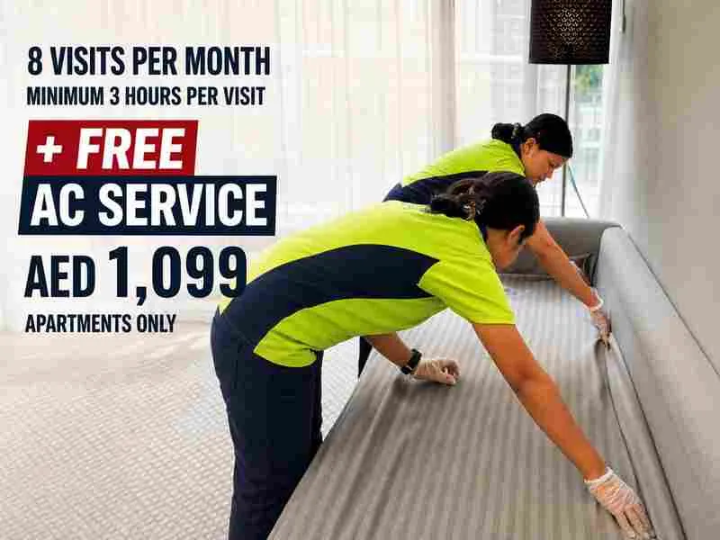 Book 8 Cleaning Visits, Get Free AC Filter Cleaning