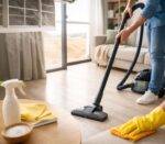 Cleaning the living room in Dubai
